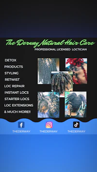 a flyer for the natural hair care